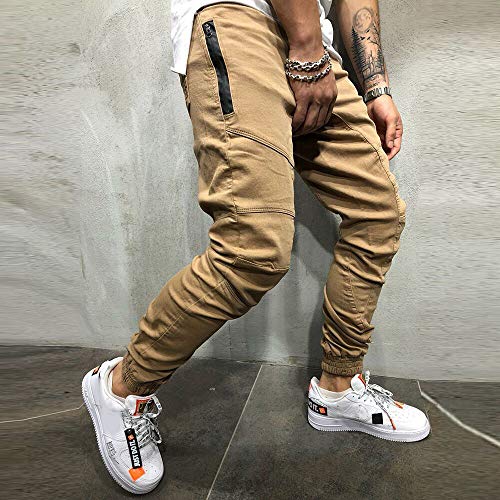 LISTHA Zipper Pocket Sports Pants Mens Personal Elastic Smallfoot Trousers