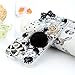 Galaxy S8 Case,Samsung Galaxy S8 Case 3D Handmade Bling Colorful Diamonds Champagne Flower Butterfly Shiny Sparkle Rhinestone Gems Crystal Clear Full Body Protection Hard PC Cover (Black White)