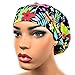 Womens Surgical Scrub Hat OR Nurse Cap European Style Blue Tropical Flamingo