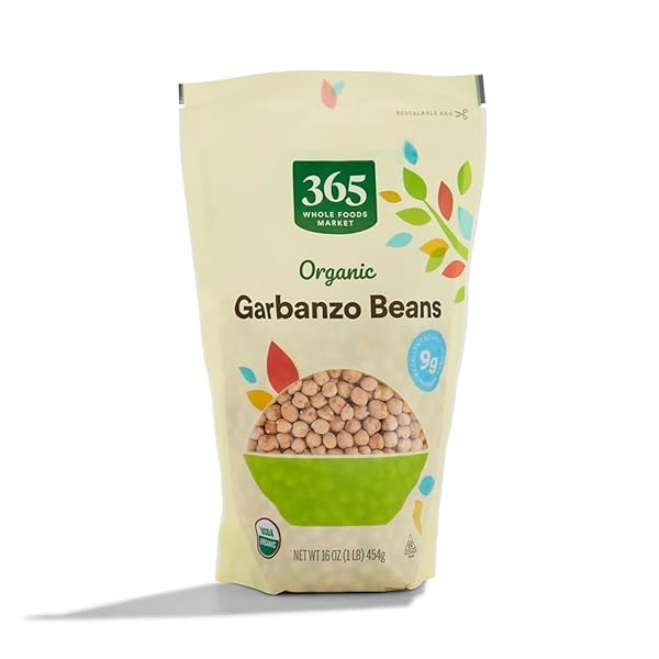 365 BY WHOLE FOODS MARKET, ORGANIC GARBANZO BEANS, 16 OUNCE
