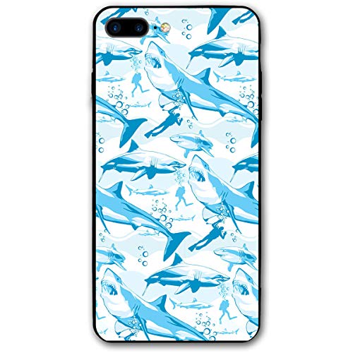 iPhone 7 Plus Case/iPhone 8 Plus Case Shark Picture Soft Rub