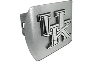 ELEKTROPLATE University of Kentucky Wildcats "Brushed Silver with Chrome UK Emblem" NCAA College Sports Metal Trailer Hitch Cover Fits 2 Inch Auto Car Truck Receiver