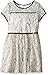 My Michelle Girls' Big Short Sleeve Dress with Layover Illusion Etched Lace with Belt