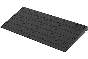 ORANCLUS Rubber Wheel Chair Threshold Ramp - Heavy Duty Non-Slip Mobility Ramp for Doorways & Steps, 1"/1.5"/2"/2.5"/3"/3.5"/4" Rise Options (Height - 2 inch)