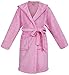 Simplicity Children's Hooded Coral Velvet Bath Robe with Pockets