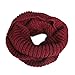 Wrapables® Winter Warm Knitted Infinity Scarf and Beanie Hat Set, Burgundy