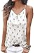 Coutgo Women Sleeveless Printed Strap Blouse Shirt Top