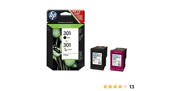 Amazon.com: HP 301 Combo Pack original CR340EE N9J72AE Sólo compatible con impresoras  HP europeas : Productos de Oficina