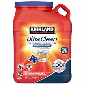 Kirkland Signature Ultra Clean - Juego de Ropa Sucia, 152 Unidades