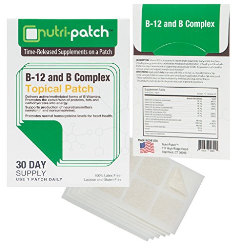 B-12 and b complex topical nutrient skin patch from nutri-patch