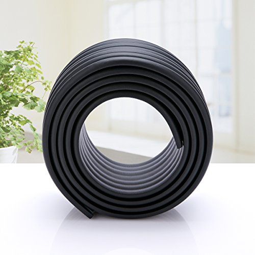 ITRAZ Baby Safety Protectors Table Edge Safe Anti-Collision Bar Corner Bumpers Guard Strip With 3M Adhesive 6.5Ã—0.3Ã—0.03Ft (BLACK)