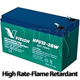 12v 7ah 28W HPS12 High Rate Flame Retardant F2 .250 terminals SLA AGM Battery replaces HR7-12 FR, BP7-12 FR, BP7.5-12 FR, GP1272 F2, GPL1272 F2, HR1270, GP1272 F2FR, GPL1272 F2FR, 12VA7.2, BAT-0370, BAT-0481, HE12V7.7FR, EP7.5-12H, EP1229W, PE12V7.2 F2, PX12072, PXL12072, SLA1079, BSL1079, HZS12-7.5HR, ES7-12 T2