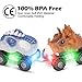 RenFox Dinosaur Cars with 4 Batteries and 1 Screwdriver, 2 Pack Dino Cars for Kids with Lights and Sound for Boys Girls Toddlers Birthday