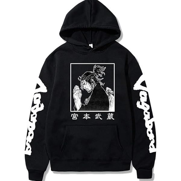 Amazon.com: Manga Vagabond Hoodies Cool Musashi Miyamoto Pullover