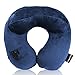 Inflatable Travel Pillow,Wowstar with Built-in Pump, Extra-Soft Washable Cover,Airplanes with Packsack (Dark Blue)