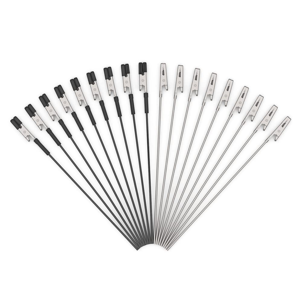 Actekart 40pcs Alligator Clip Sticks (20pcs with Rubber Tips) for Gundam Model Painting and for Airbrush Spraying Hobby Modeling Parts for DIY Card Photo Memo