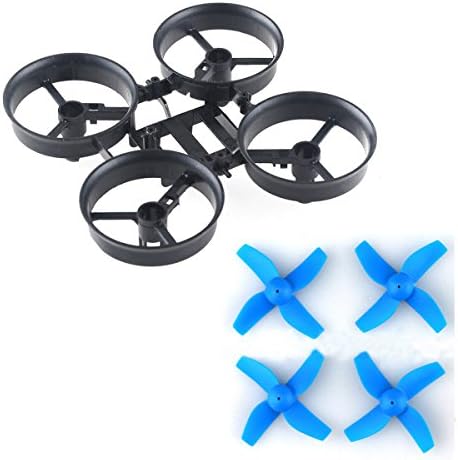 Thriverline Tiny Whoop Eachine E010 RC Quadcopter Frame with 4pcs Propeller Blue (E010 frame kits)