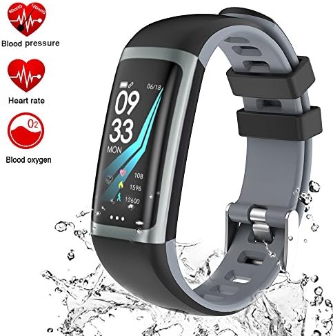 TEYO Fitness Tracker Watch, Activity Tracker Smart Watch Heart Rate Blood Pressure Monitor, Color Screen Smart Band Sleep Monitor Step Calorie Counter, Pedometer Watch, IP67 Waterproof