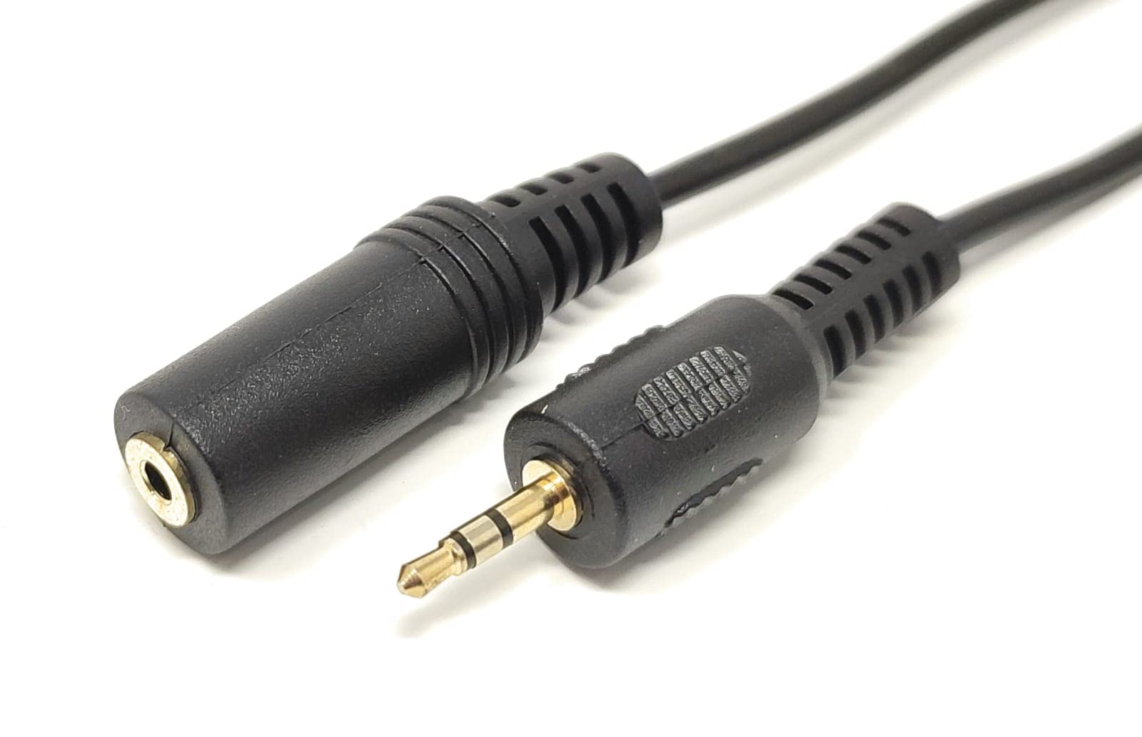 Maincore 2m Long 2.5mm to 2.5mm Stereo Jack to Socket, Extension Cable Lead Cord, Gold Plated Connectors (2)