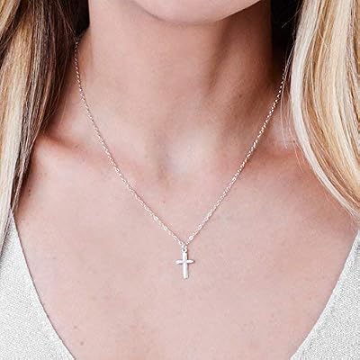 Simple Sterling Silver Cross Necklace 