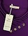 Miusey Flowy Dress, Long Sleeve Cowl Neck Loose Fit Comfy Swing Tunic Casual Top Purple Medium