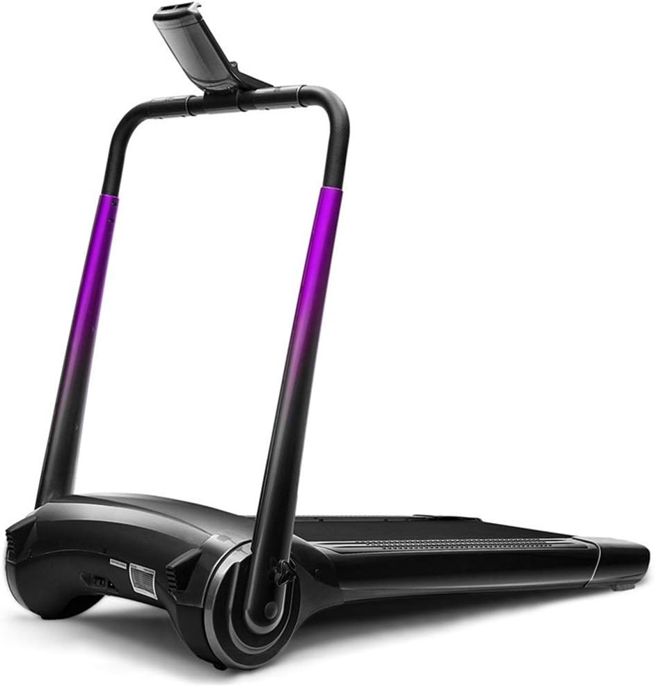 LY88 Fitness Multifunctional Foldable Home Treadmill Smart Treadmill Household Multi-function Mini Folding Electric Ultra-quiet Free Installation (Color : Purple, Size : 136x54x69.5cm)