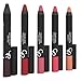 Golden Rose Matte Lipstick Crayon Jumbo Lip Pencil with Jumbo Sharpener in Gift Box, Set of 5, Set1