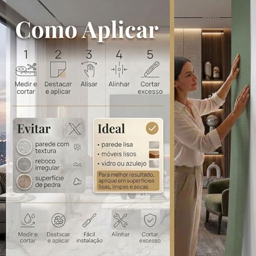 Papel De Parede Autocolante Linho Palha Texturizado Adesivo 5 Metros (Linho Verde Oliva)
