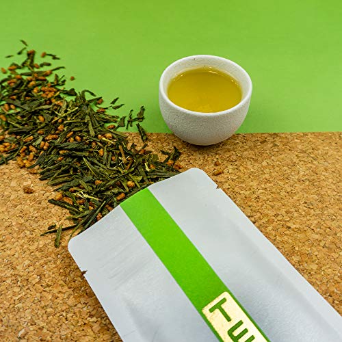 Genmaicha Bio Tee japanischer Grüner Bio Tee mit Reis | Ernte 2024 | Hochwertiger japanischer Grüntee | Bancha Grüntee mit geröstetem Reis (100 g) – Bild 4