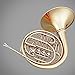 Leinuosen 2 Pieces French Horn Mouthpiece Kit Includes 1 Silver Plated French Horn Mouth Piece and 1 Mouthpiece Cleaning Brush