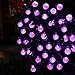 Icicle Halloween Solar String Lights, 20ft 30 LED Outdoor Globe Crystal Ball Lights DIY Lighting for Home, Patio, Lawn, Garden,Christmas Halloween Decorations (Purple)