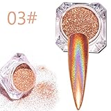 Exteren Sexy Chameleon Nail Mirror Powder Glitter Chrome Powder Art Decoration Nail Art Kit (A)