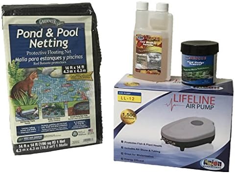 Half Off Ponds Pond Care and Maintenance Kit - Fall and Winter Package with Aerator 1500 gallons