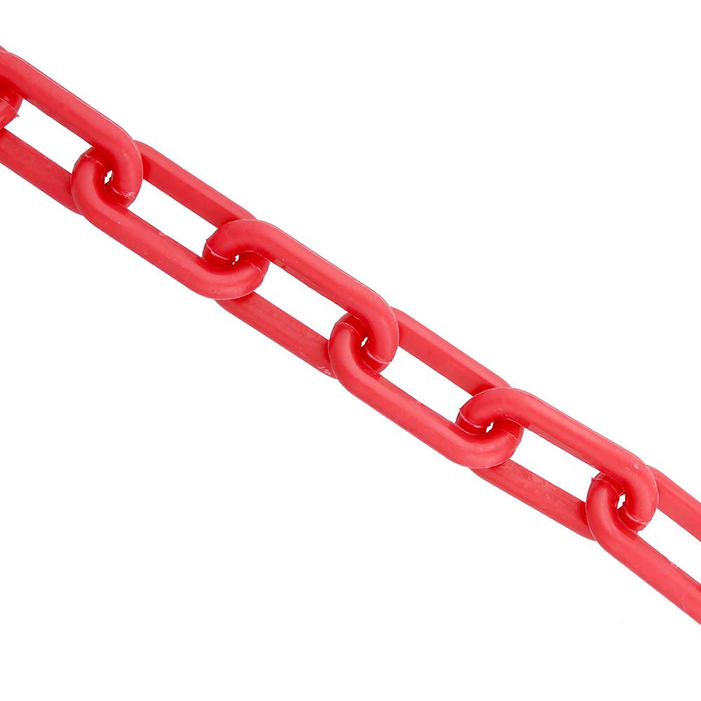5m x 6mm Plastic Barrier Chain Link Warning Safety Decorative Garden Red