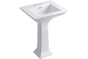 Kohler 2344-4-0 Memoirs Stately 24" Pedestal bathroom sink with 4" centerset faucet holes