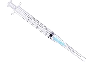 BSTEAN 25 Pack 3ml Disposable Syringe with 23Ga 1.0 Inch Needle, Individual Package