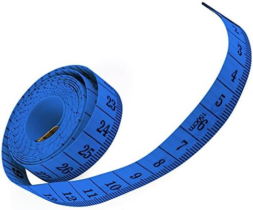XSharpTailor 60 Inch tape measure - Sewing Tailor Cloth Ruler &amp; weight loss tape measure - durable flexible Vinyl tape measure won't stretch or deform -long lasting portable sewing tape. ( Blue)