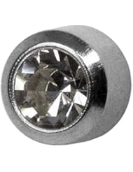 Studex Titanium April/Crystal Regular 4mm Bezel Setting Ear Piercing Stud Earrings Birthstone