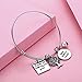 Udobuy Teacher Bangle Bracelet-Teacher Gift, Show Your Teacher Appreciation Thank You Gifts for Teachers Graduation Gifts for Teacher