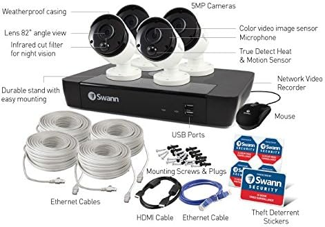 Swann CCTV System - 8 Channel 5MP NVR with 4 x 5MP Thermal Sensing Cameras & 2TB HDD, White, 5 Count (Pack of 1) - Image 5
