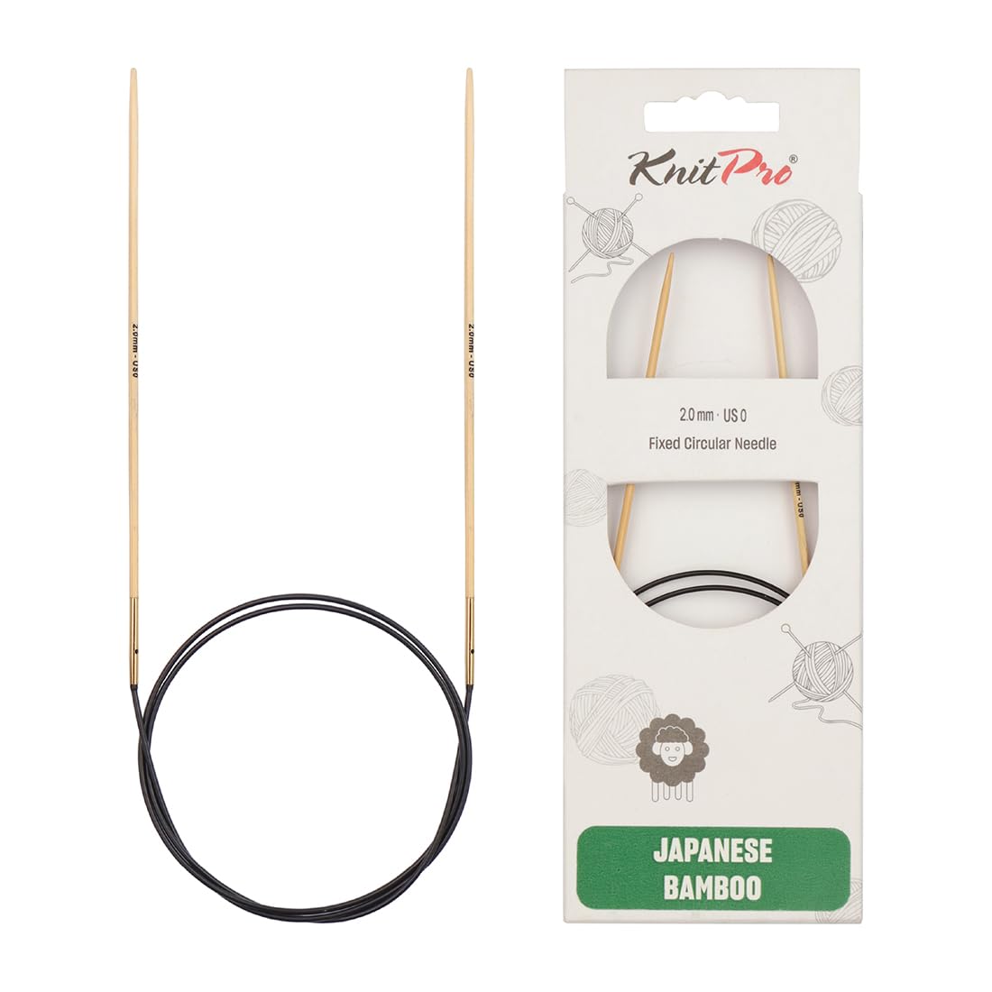 KnitPro Bamboo Fixed Circular Needles 40" (100cm) | 2.00mm