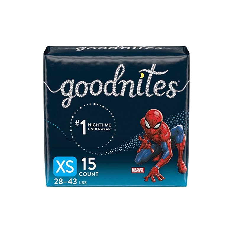 Goodnites Nighttime Bedwetting Underwear, Boys’ XS (28-43 lb.), 15 Ct