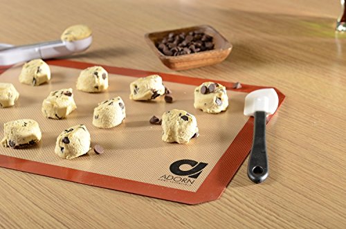 Adorn Home Essentials| Professional Non-stick Silicone Baking Mats| 3-Pack, Half Sheet 16.5" x11.5" Silicone Liner Mat Sheets - Thumbnail 4