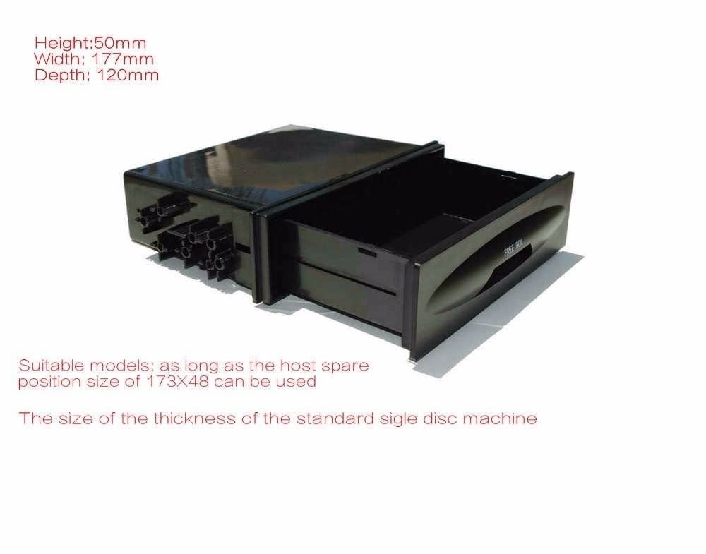 RedWolf Car Radio Stereo Dash Trim Storage Box Universal Mounting Storage Box Pocket Drawer Kit