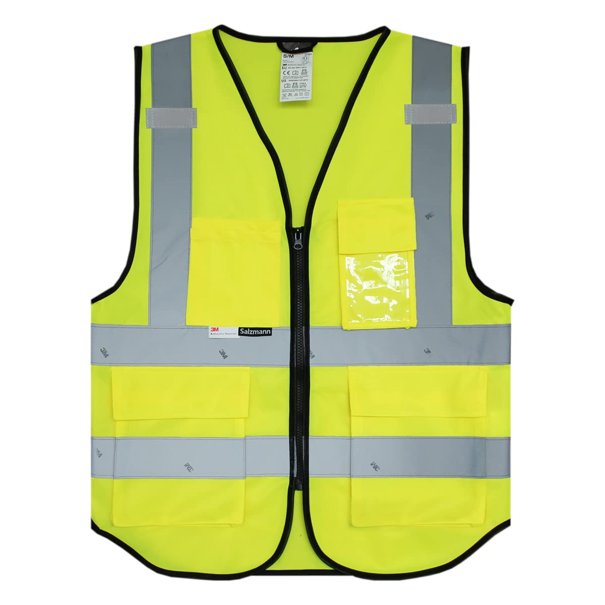 Salzmann Hi Vis Safety Vest | 5 Colours & 5 Sizes | Unisex High Visibility Reflective Vest | Made with 3M Reflective Material