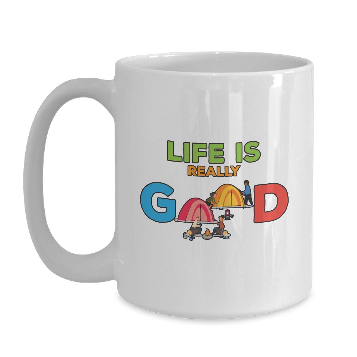 Camper Cup Life Is Really Good Camping Mug - 11 oz Coffee Tea Mug ...