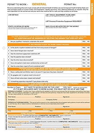 General permit to work General permit to work