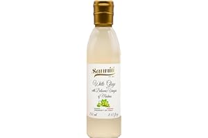 Sanniti Italian White Glaze with Balsamic Vinegar of Modena | Ideal for Dressing | Delicate Cream with a Sweet Taste, 8.45 oz