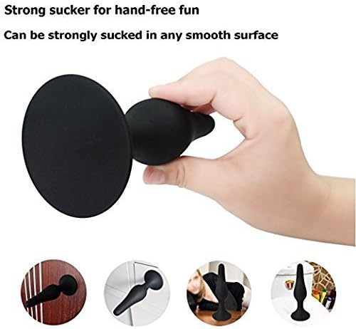 Medical Silicone Plug Toy with XL-L-M-S-4Ps Combination Suction Massage Relax wand