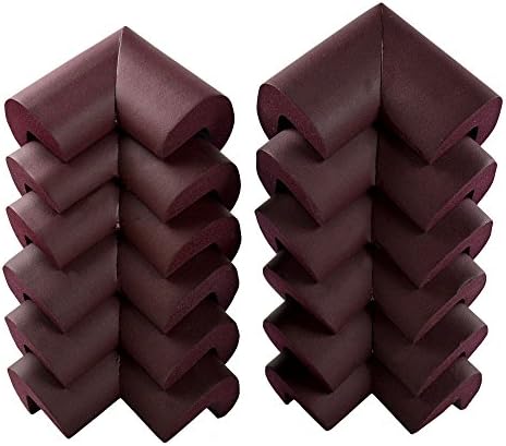 Balpha Baby Corner Guard Foam Soft Table Corner Protector NBR L shaped 8 pack (Brown)